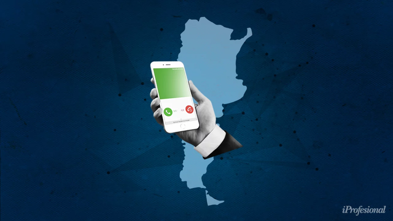 mapa de Argentina y celular